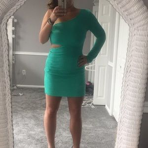 BCBG Generation Teal Formal Dress with Cut Outs